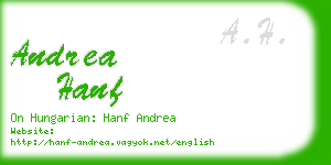andrea hanf business card